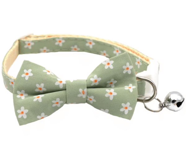 Collar Personalizado de Lujo para Perros Pequeños – Diseño Floral con Moño - Image 3