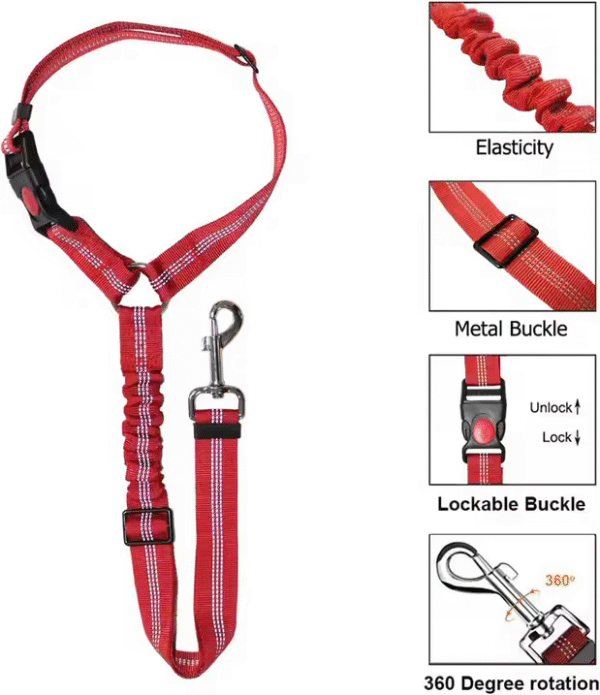 Correa de Seguridad Para Vehículos Ajustable para Perros - Image 6