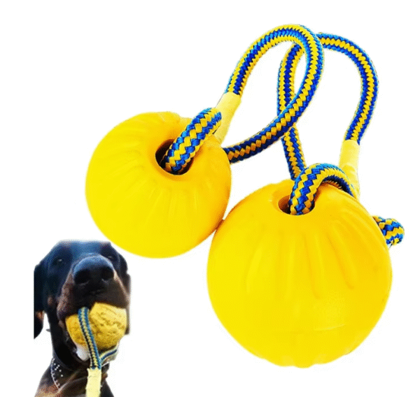Pelota Interactiva para Perros – Juguete de Lanzamiento de Goma Natural
